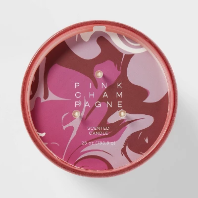 28oz Glass Champagne Candle Light Pink - Opalhouse™ 3 28oz Glass Champagne Candle Light Pink - Opalhouse™ - Image 3