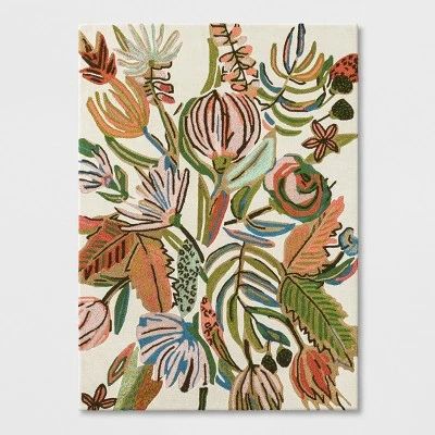 Floral Wool Tufted Area Rug Pink/White - Opalhouse™ 3 Floral Wool Tufted Area Rug Pink/White - Opalhouse™ - Image 3