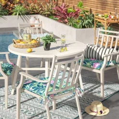 5' X 7' Tapestry Woven Outdoor Rug Aqua - Opalhouse™