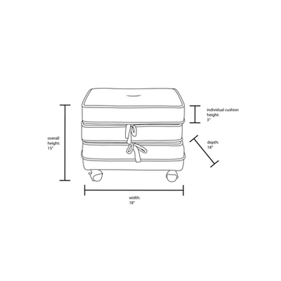 Marin Stackable Pouf With Casters - Opalhouse™ Designed With Jungalow™ 5 Marin Stackable Pouf With Casters - Opalhouse™ Designed With Jungalow™ - Image 5