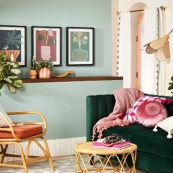 (Set Of 3) 16" X 20" Floral Paper Collage Framed Wall Art White - Opalhouseâ„¢ Designed With Jungalowâ„¢