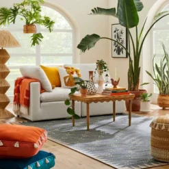 Dot Pattern Boarder Rug - Opalhouse⢠Designed With Jungalowā¢