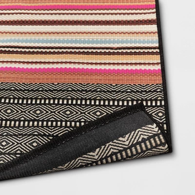 5' X 7' Outdoor Rug Multi Stripe Global Pink - Opalhouse™ 2 5' X 7' Outdoor Rug Multi Stripe Global Pink - Opalhouse™ - Image 2