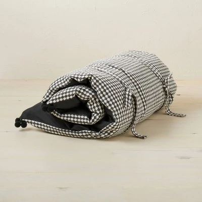 Woven Textured Lounge Pillow Dark Gray/Off-White - Opalhouse™ Designed With Jungalow™ 2 Woven Textured Lounge Pillow Dark Gray/Off-White - Opalhouse™ Designed With Jungalow™ - Image 2